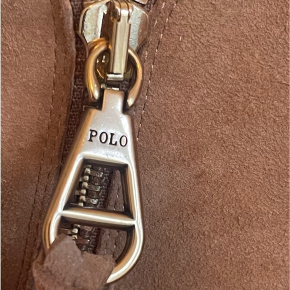 POLO RALPH LAUREN Tan Suede Leather “Delaney” Ankle Boots Rare Woman’s 11B NEW!! - Picture 13 of 13